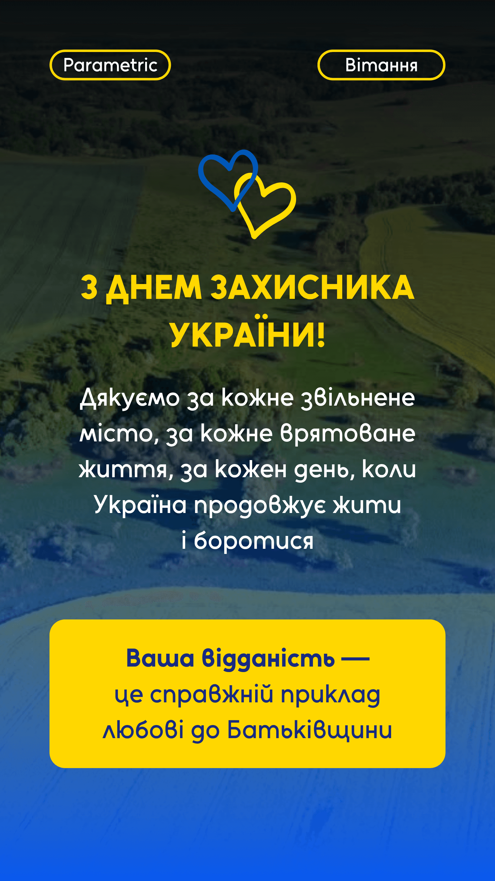 за кожне звільнене місто за кожне врятоване життя за кожен день коли Україна продовжує жити і боротися. Ваша відданість